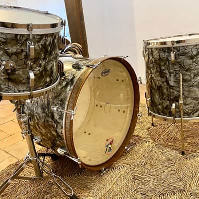 Leedy&ludwig Drumset 1951-1954 Black diamond pearl image 5