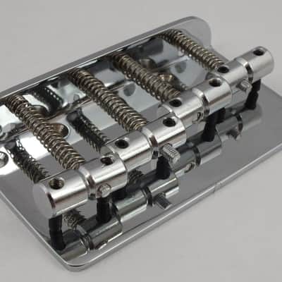 Chrome 4 String Bass Guitar Bridge for Precision & Jazz Bass style bass guitars image 3