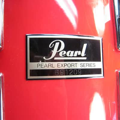 Pearl Export 10 Inch Across by 8 Inch Deep Tom Drum Red 80's 90's Lot 71-02 image 5