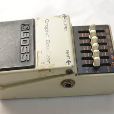 Boss GE-6 Graphic Equalizer (Black Label) 1977 - 1981 - Cream Vintage 6-Band EQ Guitar Effects Pedal Made in Japan image 6