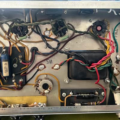 Vintage 1965 Fender USA Deluxe Reverb '60s Blackface Combo Tube Electric Guitar Amp 1960s image 15