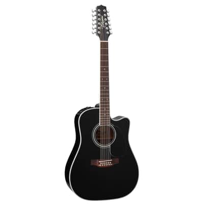 Takamine Legacy Series EF381SC 12-String Acoustic Electric Guitar - Black image 3