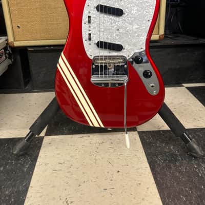 Fender MG-69 Mustang Reissue MIJ Competition Stripe Red image 5