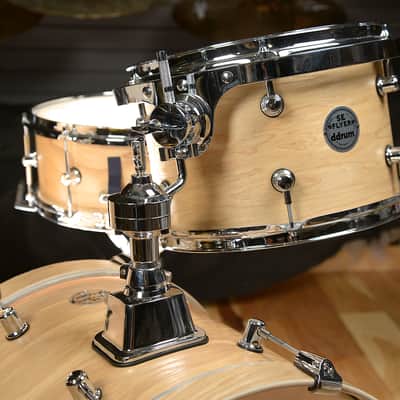Ddrum SE Flyer 12/14/18/5.5x14 4pc Drum Kit Satin Natural Lacquer w/Ash Outer Ply image 3