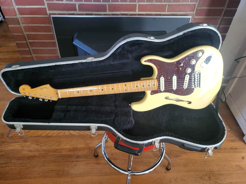 Fender Eric Johnson Thinline Stratocaster with Maple Fretboard 2018 - 2019 - Vintage Blonde