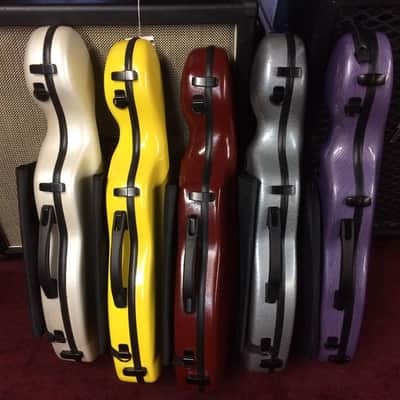 WCS Cello-Shaped VIOLIN upgraded Fiberglass Pro Case 4/4 Brushed Purple image 11