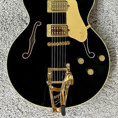 Gretsch Broadkaster LX w/Bigsby, Ebony Fretboard Gold Hardware and Case, Black image 1