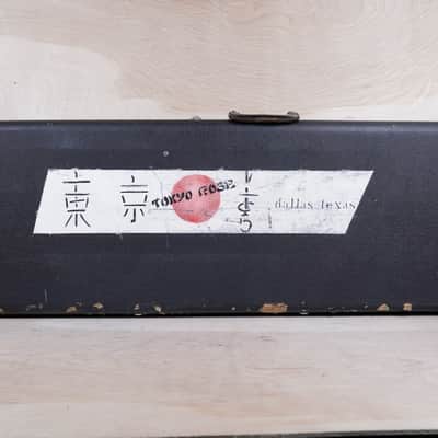 Fender Jazz or Precision Bass Original Hard Case 1967-1972 Logo with Tail Black with Orange Interior Vintage image 8