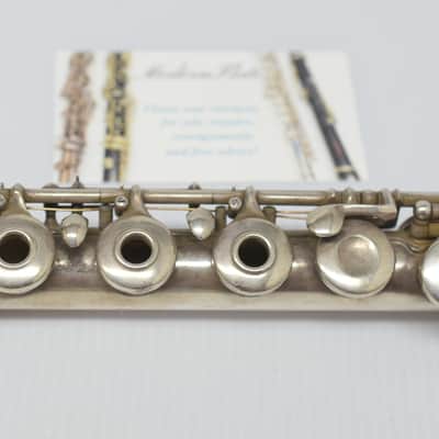 Vintage Selmer Handmade Solid Sterling Silver Flute Open Hole w/ Offset G C Foot image 11