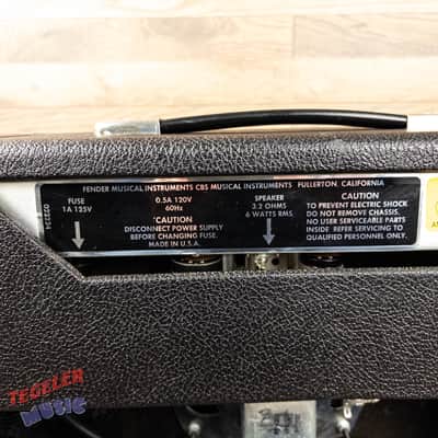 USED-Fender Champ Tube Amp 1976, 6 Watts, 3.2 Ohms, 0.5A, 120V, 60Hz, 8" Speaker image 5