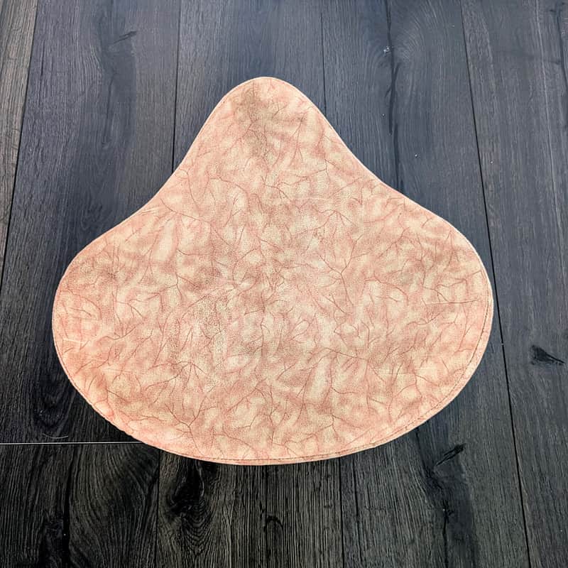 Vintage Drum Seat Throne Saddle Suede Natural Tan Brown Leather or Microfiber? image 1