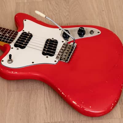 1997 Squier by Fender Super-Sonic Electric Guitar Vista Series Fiesta Red, Japan CIJ image 9