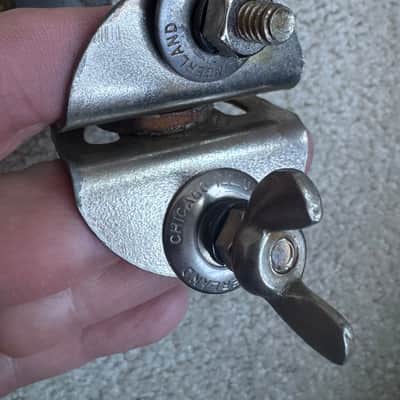 Slingerland Cloud Badge era Radio King Rack Tom Drum Arm Mount Part 30s - Nickel image 5