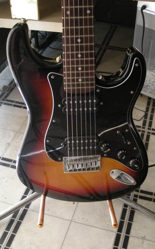 Fender Squier Standard VII (7-string) Strat Dark Sunburst image 1