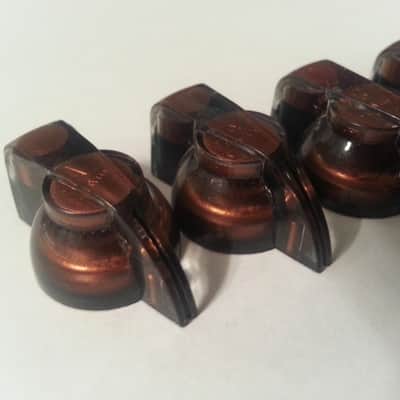 JAT CUSTOM GUITAR PARTS (20) Set Screw Chicken Head Knobs for Amps, Pedals or Guitars Copper / Black image 1