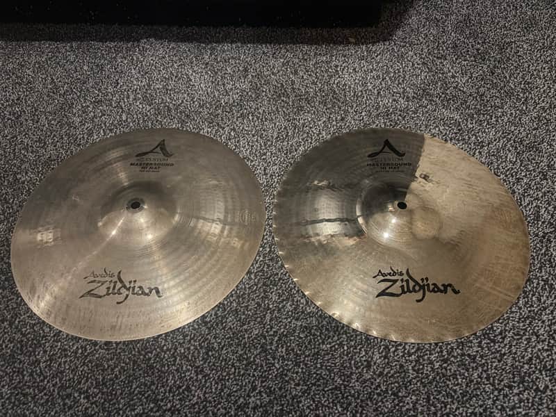 Zildjian 14" A Custom Mastersound Hi-Hat Cymbals (Pair) - Brilliant image 1