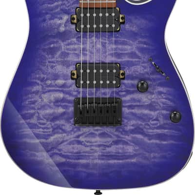 Ibanez RG421QM-CBB RG Electric Guitar 6-String - Cerulean Blue Burst image 11