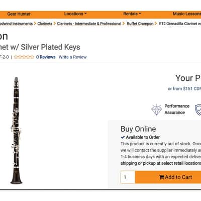 Buffet Crampon E12 Intermediate Bb Clarinet 2010s - Black image 4