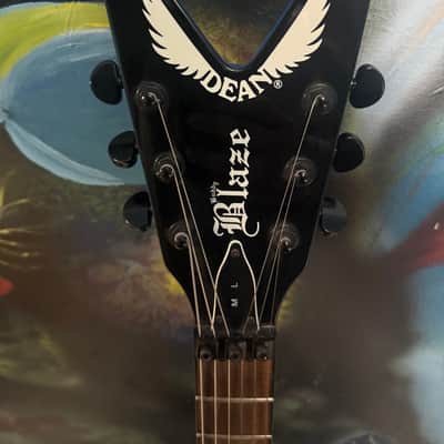 Dean Buddy Blaze ML Dimebag limited edition 1 of 300 2008 - Blue with Chrome Flame Design image 4