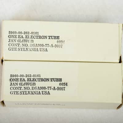 Sylvania 6L6WGB JAN (Pair) - NOS - matched image 2