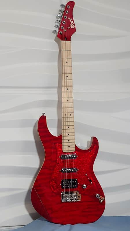 Cort G250DX Double Cutaway Trans Red Electric Guitar w/Custom Pickguard & Armrest! image 1