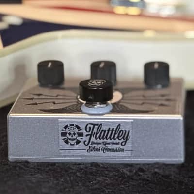 Flattley Boutique Effects Pedals Guitar Silver Range - Silver Centurion Transparent Overdrive Pedal image 3