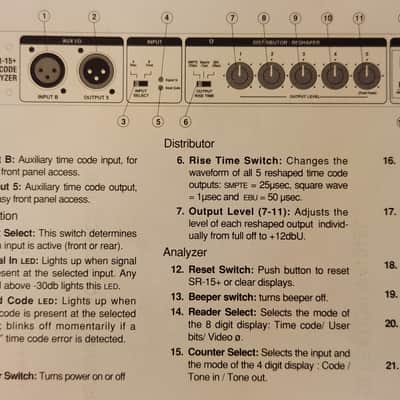 Brainstorm Electronics  SR-15+ Time Code Distripalyzer image 18