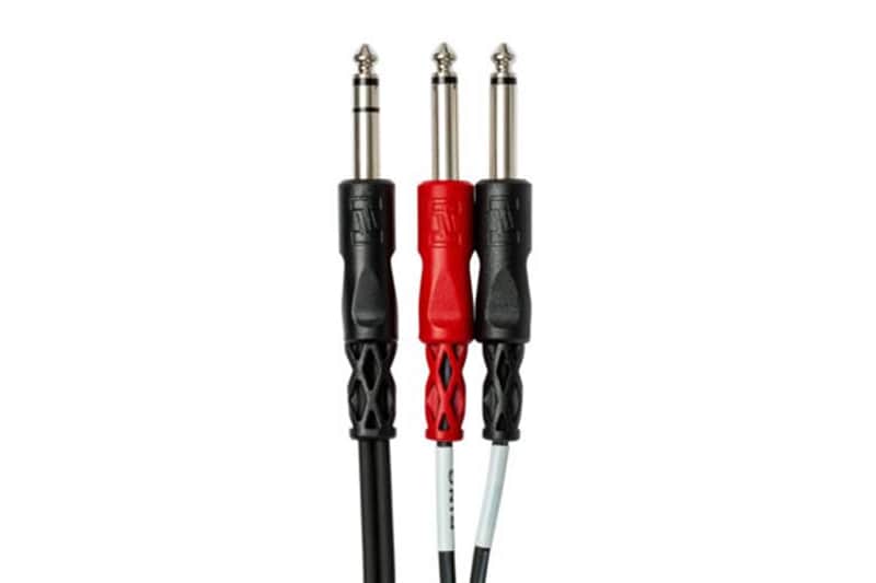 Hosa STP-203 Insert Cable, 1/4" TRS to Dual 1/4" TS - 3M image 1