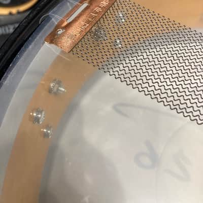 Terry Bozzio's DW 5x14" Collector's Edge Snare Drum, 1998 Autographed - Transparent Black Satin image 17
