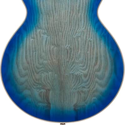 Ibanez AM93QA Artcore Expressionist Semi-Hollow Electric Guitar, Ebony Fingerboard, Jet Blue Burst image 3