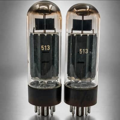 Current Matched Pair Tesla EL34 Brown Base Double O Getter MaxiMatcher Tested image 2