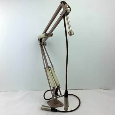 Vintage Metal LUXO Desktop Microphone Stand w/ Articulating Swing Arm & XLR image 2