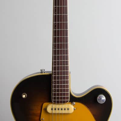 Mosrite  /Gretsch Country Gentleman Custom Thinline Hollow Body Electric Guitar,  c. 1959, period black hard shell case. image 8