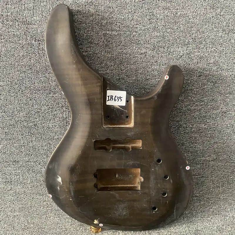 Veneer Tiger Maple Top Solid Basswood Bass Body image 1