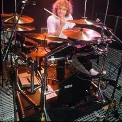 Simmons Rick Allen's Def Leppard, Hysteria Tour, Drum Set and Rack 1986-1987 - Black/Silver image 17
