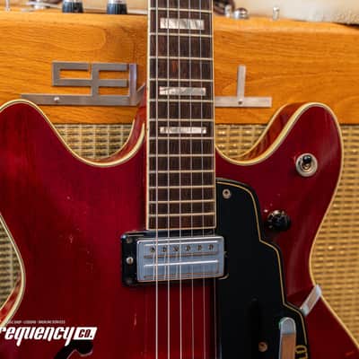Guild Starfire V in Cherry Red with Rare Mahogany Body - 1965 image 13