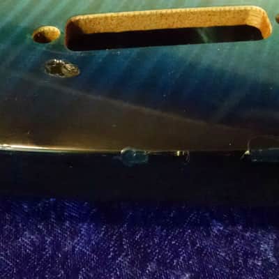 1991 Ibanez USA Custom S Saber Body Blue Mahogany Flamed maple image 8