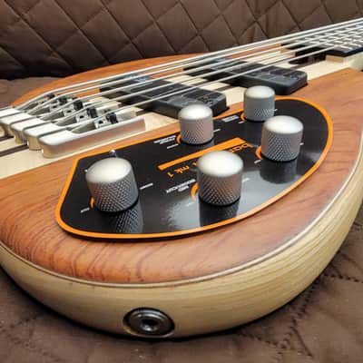 Cort A5BEYONDOPBN Single Cutaway Multi-Scale Bubinga Top 5-String Electric Bass Guitar w/Premium Soft Case image 16