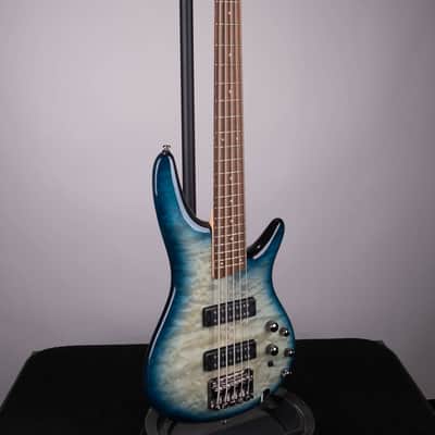 Ibanez SR405 5-String Bass Guitar - Stained Cosmic Blue Starburst image 3