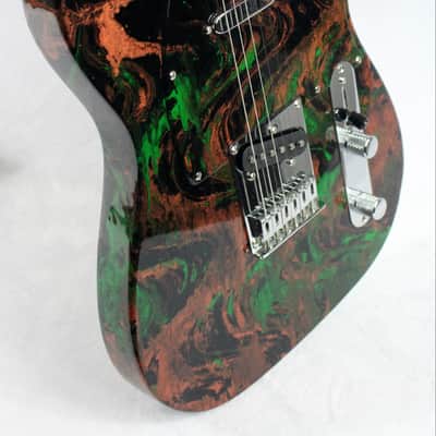 Custom Swirl Painted and Upgraded Fender Squier Telecaster With Matching Pickguard image 3