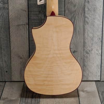 Kala KA-ASFM-C-C All Solid 'Flamed Maple' Electro Cutaway Concert Ukulele, Satin image 7