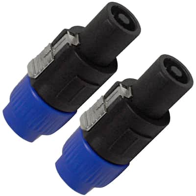Seismic Audio - 2 Pack of Speakon to 1/4 Inch Female Mono Adapters - Pro Audio image 1