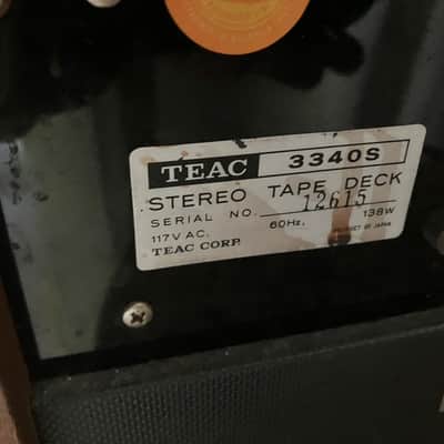 PLEASE READ AD!!! TEAC 3340S 1/4" 10.5 inch 4-Track 4 Channel quad Semi Pro Reel to Reel Tape Deck Recorder 1970s - Silver image 13