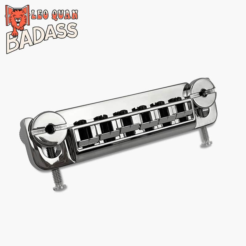 Badass Leo Quan Badass Wraparound Guitar Bridge with Metric Locking Studs - Chrome Finish - New