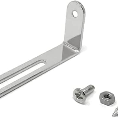 1 Set 1Ply Electric Guitar Pickguard Scratch Plate Backplate Switch Covers with Silver Bracket for Gibson Les Paul Style Guitar Replacement Black image 3