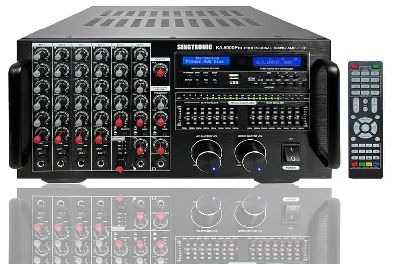 Singtronic Professional 5000W Karaoke DJ Mixing Amplifier w/ Recording image 1