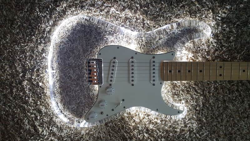 George Fedden Acrylic Body Stratocaster Guitar Fender Parts - LED's - RARE! image 1