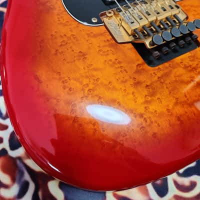 1984-1987 Fender Japan Stratocaster STR-75 E Serial - Birdseye Maple Veneer, Floyd Rose, MIJ Fujigen image 10