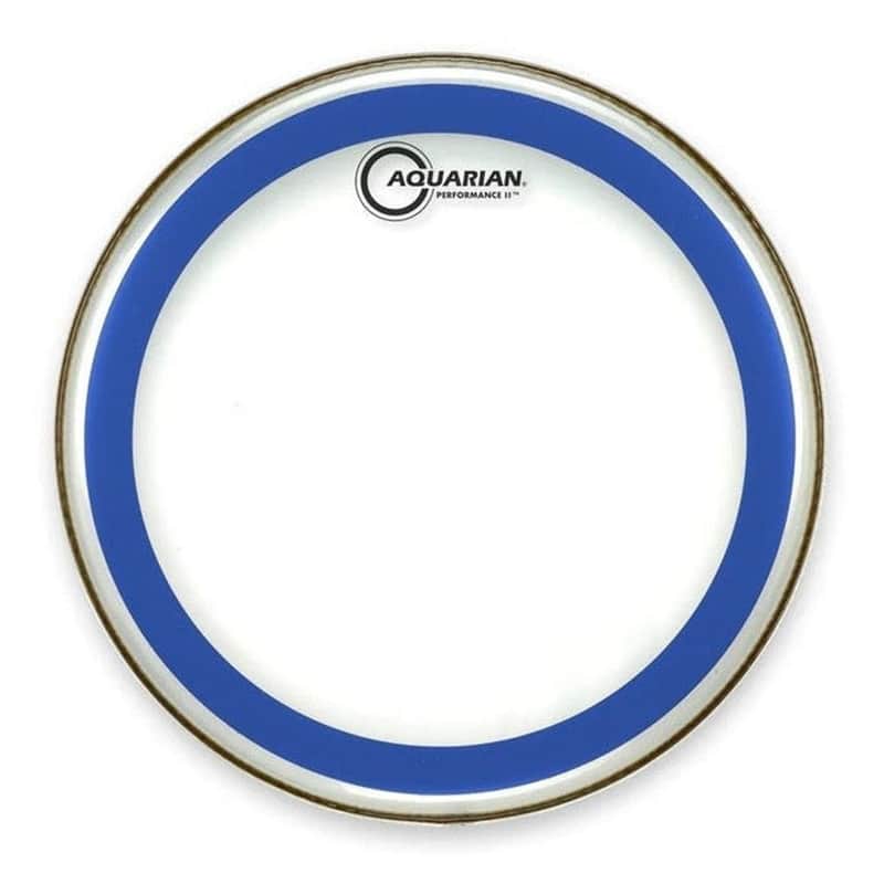 Aquarian Performance II Clear Drumhead 18" w/Blue Ring image 1