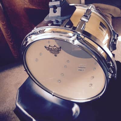 1990s D'Amico 4pc Custom Solid Maple Drum Kit Clear Natural Finish image 3